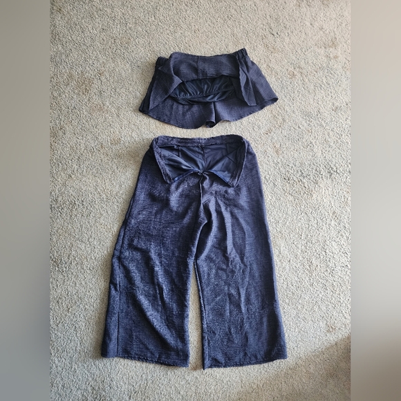 Like New Blue Blush Brand Navy Crop Size S + Pant Size M Set - Picture 8 of 12